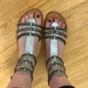 Silver sandals